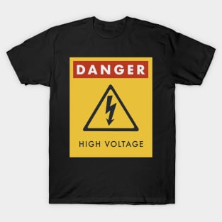 Warning High Voltage Sign Danger T-Shirt